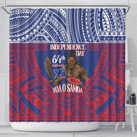 Samoa Independence Day Shower Curtain 64th Anniversary Toa O Samoa LT14 - Polynesian Pride