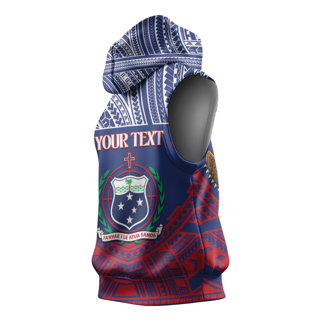 Personalised Samoa Independence Day Sleeveless Hoodie 64th Anniversary Toa O Samoa LT14 - Polynesian Pride
