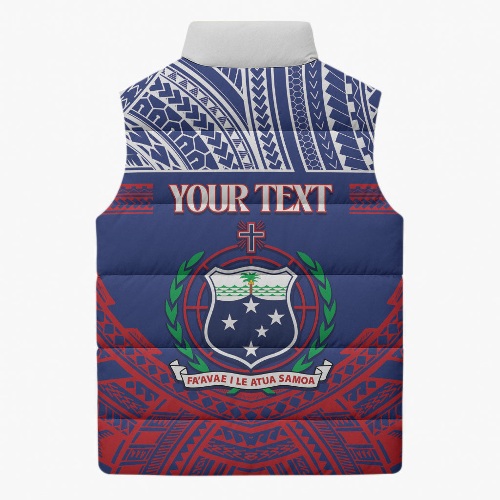 Personalised Samoa Independence Day Sleeveless Puffer Jacket 64th Anniversary Toa O Samoa LT14 - Polynesian Pride