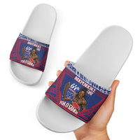 Samoa Independence Day Slide Sandals 64th Anniversary Toa O Samoa LT14 - Polynesian Pride