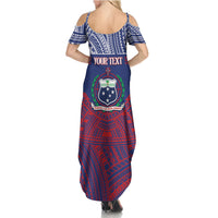 Personalised Samoa Independence Day Summer Maxi Dress 64th Anniversary Toa O Samoa LT14 - Polynesian Pride