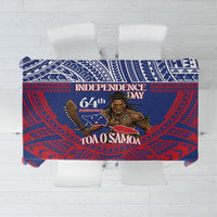 Samoa Independence Day Tablecloth 64th Anniversary Toa O Samoa LT14 Blue - Polynesian Pride