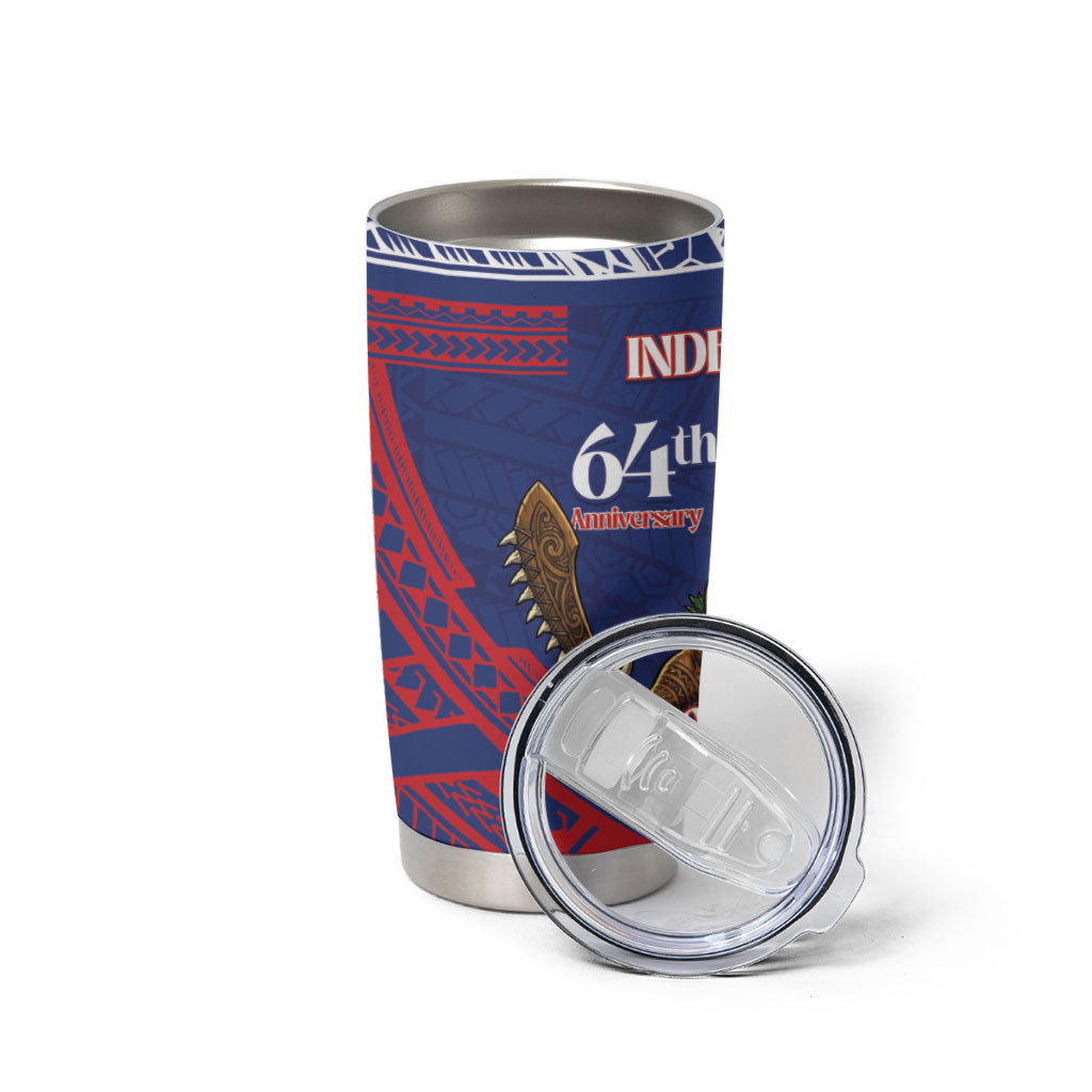 Samoa Independence Day Tumbler Cup 64th Anniversary Toa O Samoa