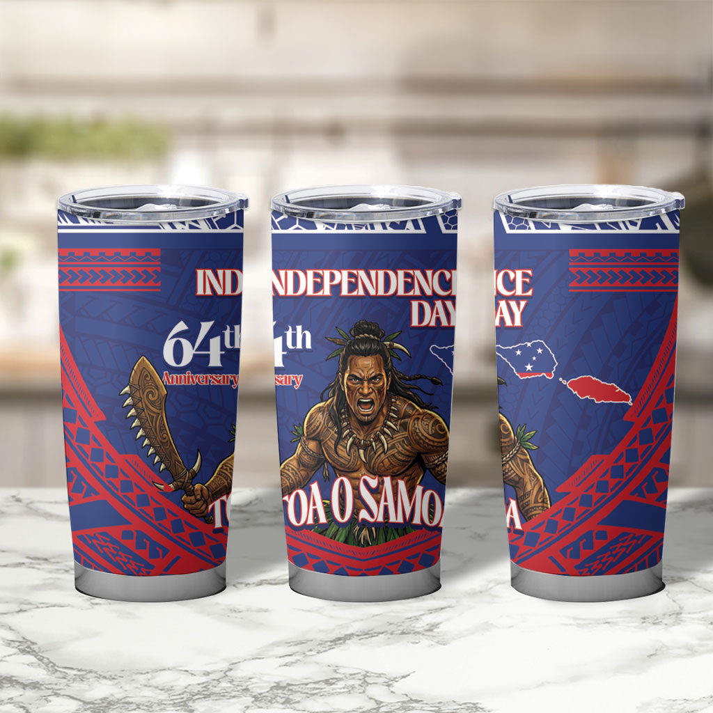 Samoa Independence Day Tumbler Cup 64th Anniversary Toa O Samoa