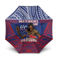 Samoa Independence Day Umbrella 64th Anniversary Toa O Samoa LT14 One Size Folded 11.42 inch Opened Diameter 37.4 inch Blue - Polynesian Pride