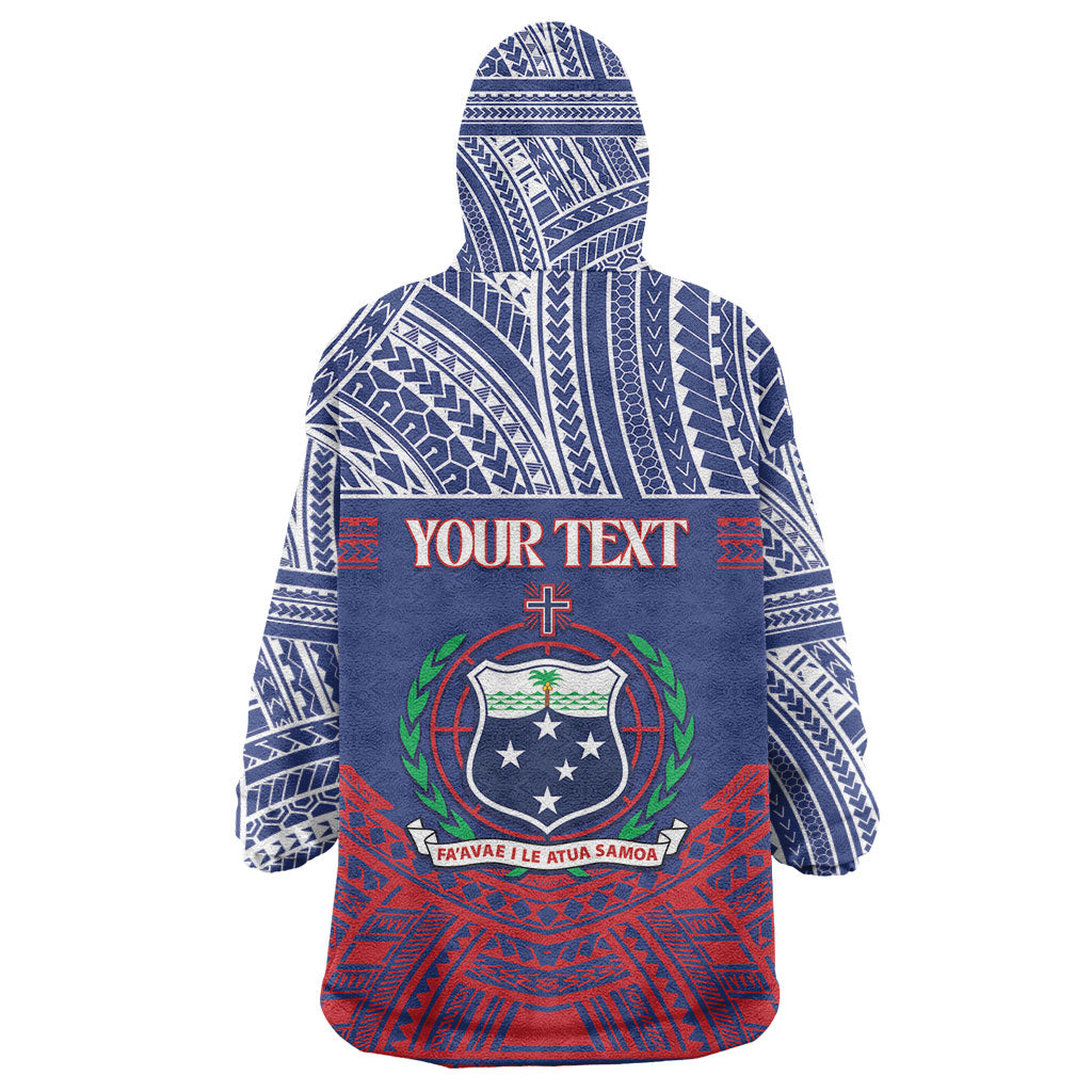 Personalised Samoa Independence Day Wearable Blanket Hoodie 64th Anniversary Toa O Samoa LT14 - Polynesian Pride