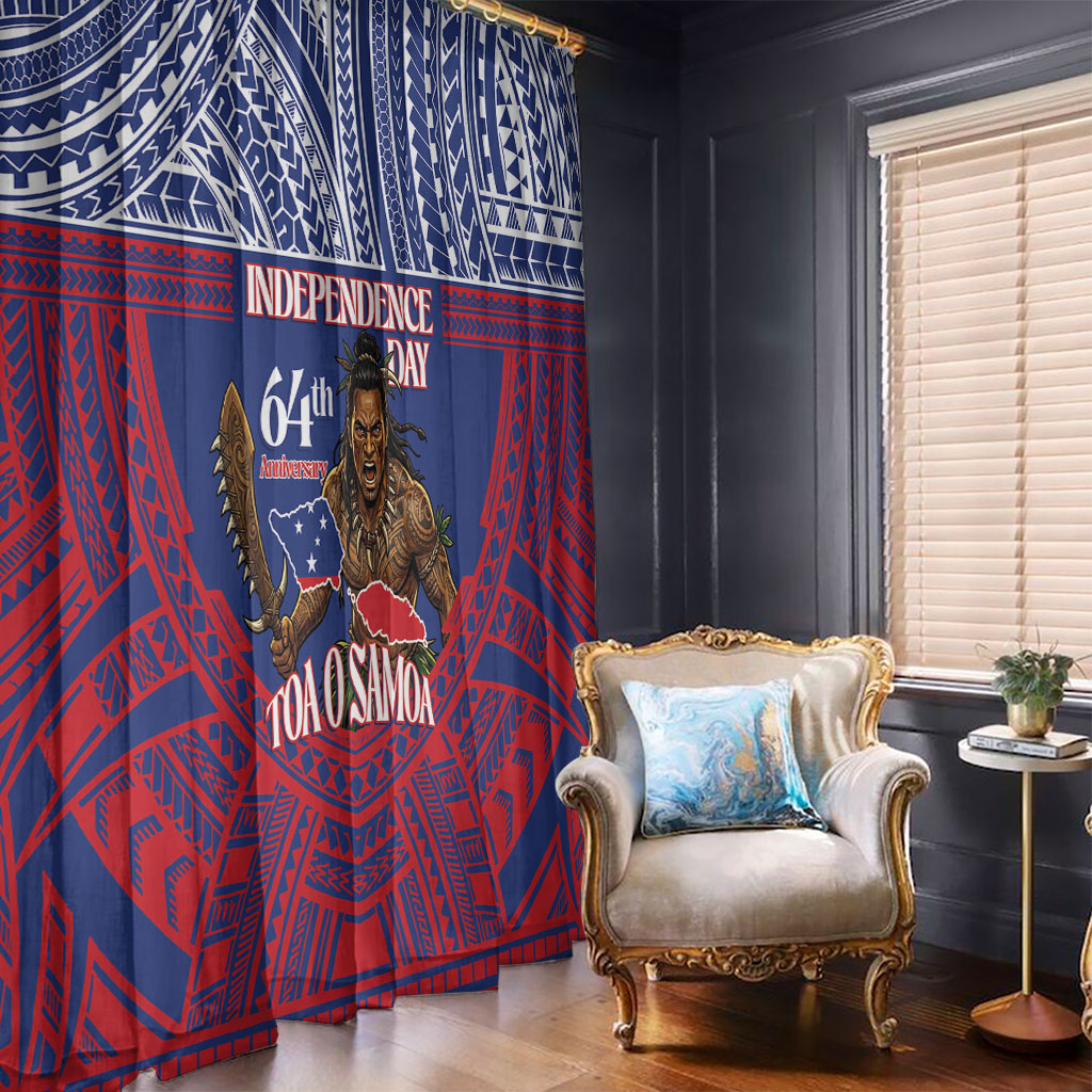 Samoa Independence Day Window Curtain 64th Anniversary Toa O Samoa