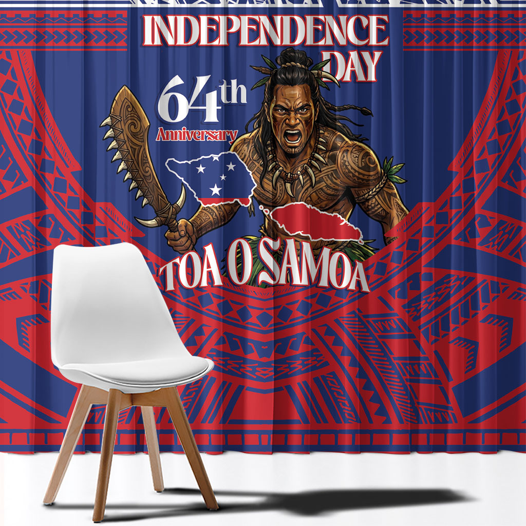 Samoa Independence Day Window Curtain 64th Anniversary Toa O Samoa