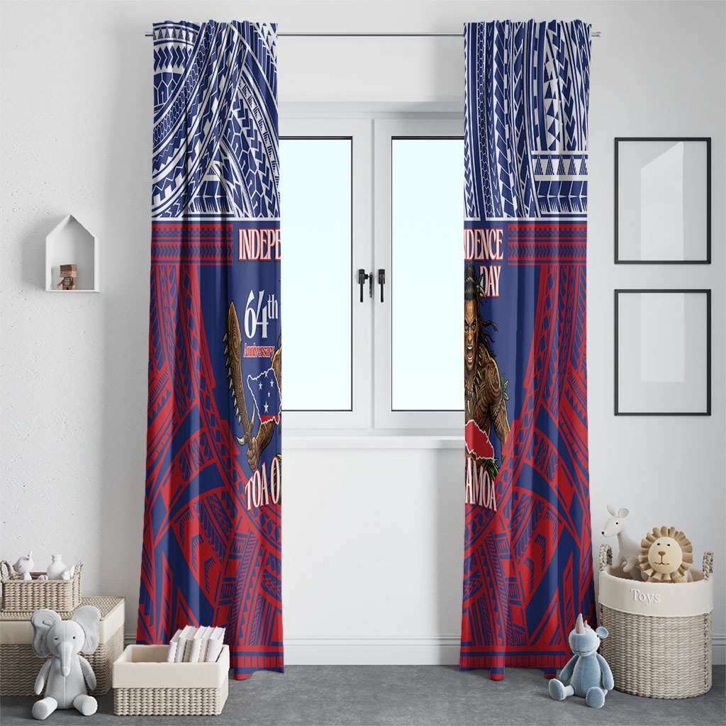Samoa Independence Day Window Curtain 64th Anniversary Toa O Samoa