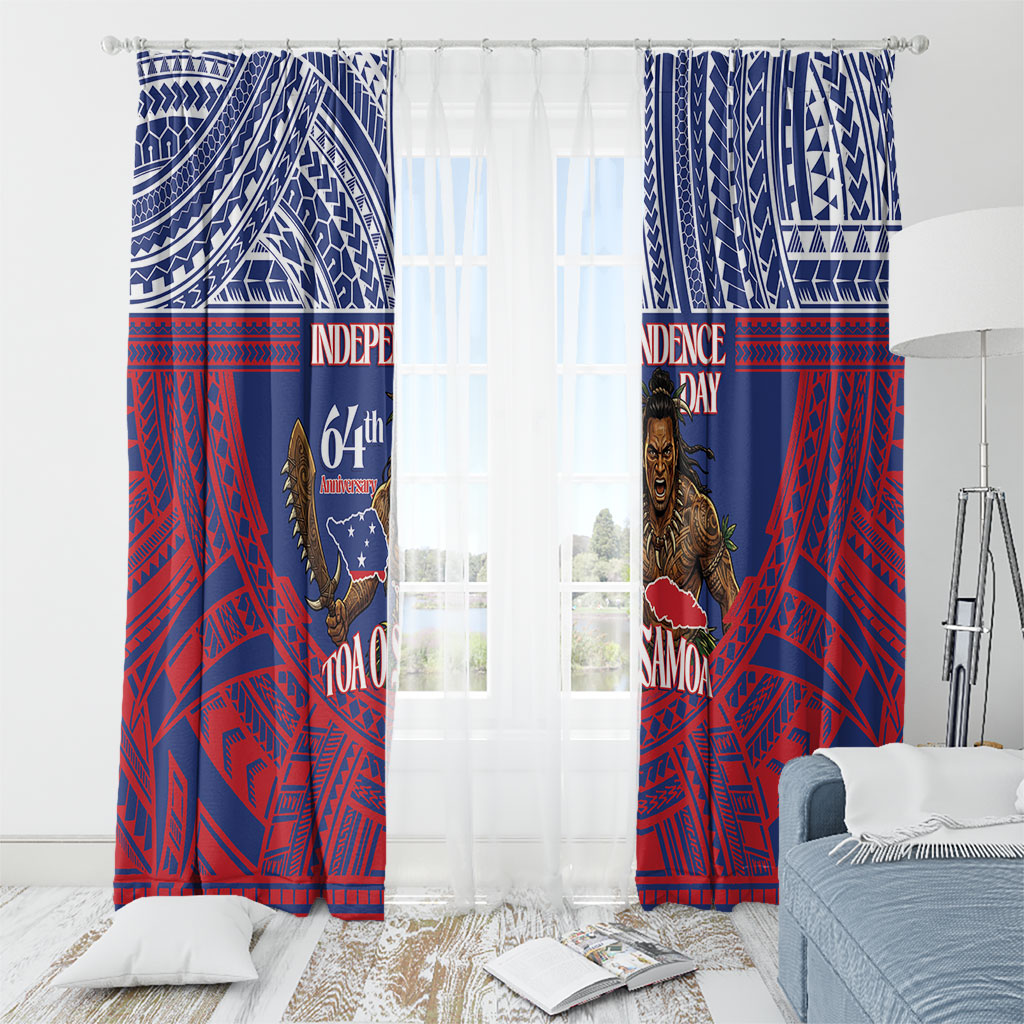 Samoa Independence Day Window Curtain 64th Anniversary Toa O Samoa