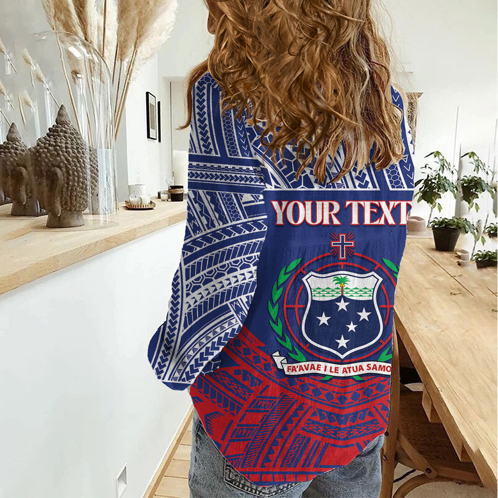 Personalised Samoa Independence Day Women Casual Shirt 64th Anniversary Toa O Samoa LT14 - Polynesian Pride
