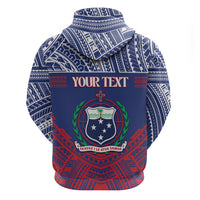 Personalised Samoa Independence Day Zip Hoodie 64th Anniversary Toa O Samoa LT14 - Polynesian Pride