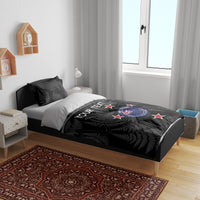 Custom New Zealand Silver Fern Football Bedding Set Summer 2024 Olympic Go Aotearoa LT14 - Polynesian Pride
