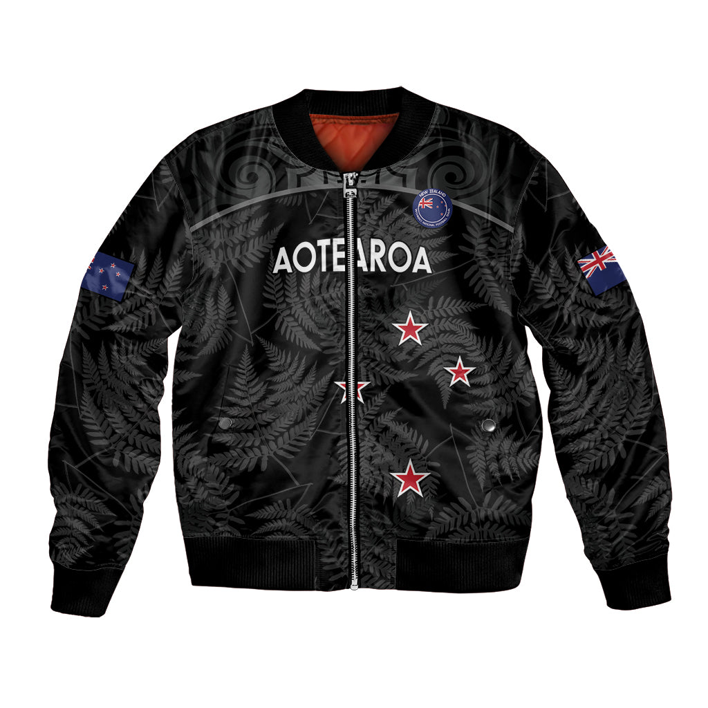 Custom New Zealand Silver Fern Football Bomber Jacket Summer 2024 Olympic Go Aotearoa