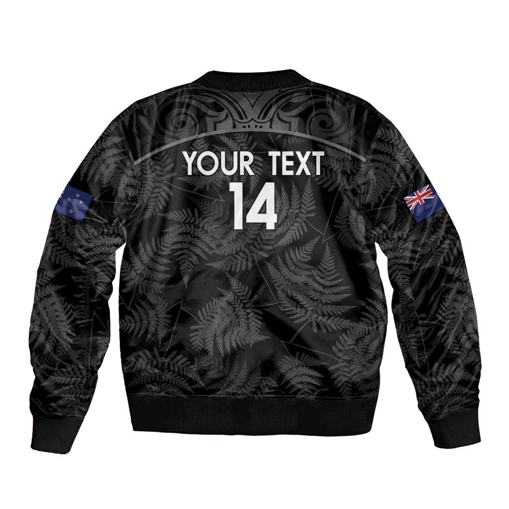 Custom New Zealand Silver Fern Football Bomber Jacket Summer 2024 Olympic Go Aotearoa LT14 - Polynesian Pride
