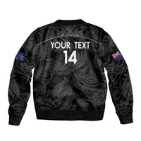 Custom New Zealand Silver Fern Football Bomber Jacket Summer 2024 Olympic Go Aotearoa LT14 - Polynesian Pride