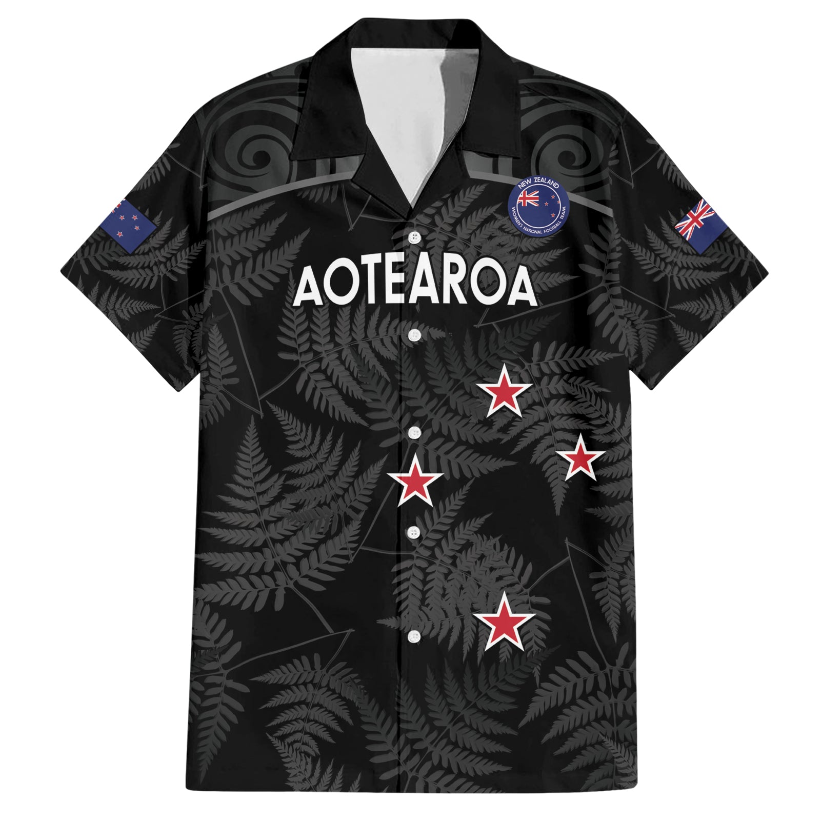 Custom New Zealand Silver Fern Football Hawaiian Shirt Summer 2024 Olympic Go Aotearoa