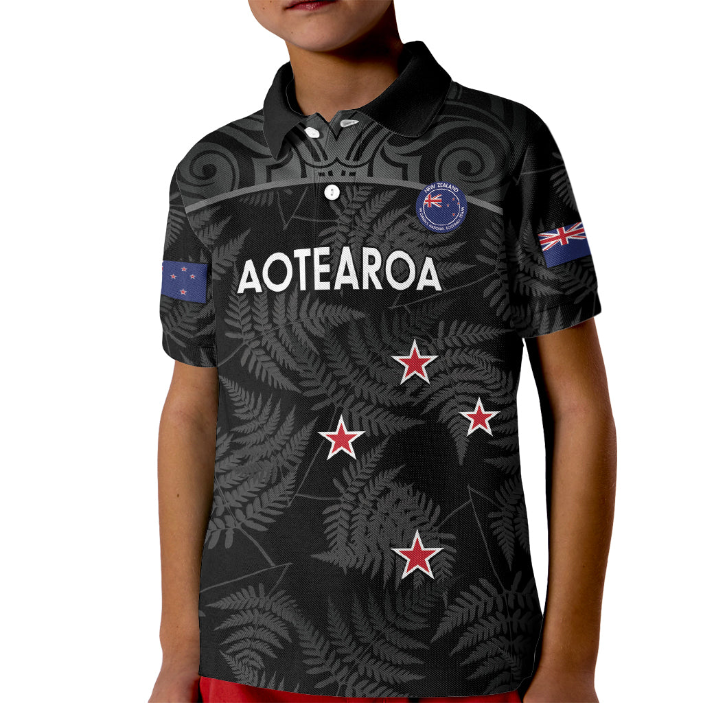 Custom New Zealand Silver Fern Football Kid Polo Shirt Summer 2024 Olympic Go Aotearoa