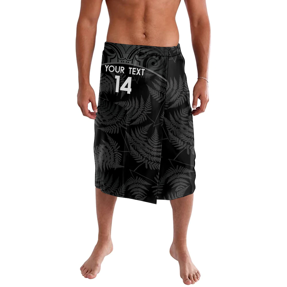 Custom New Zealand Silver Fern Football Lavalava Summer 2024 Olympic Go Aotearoa