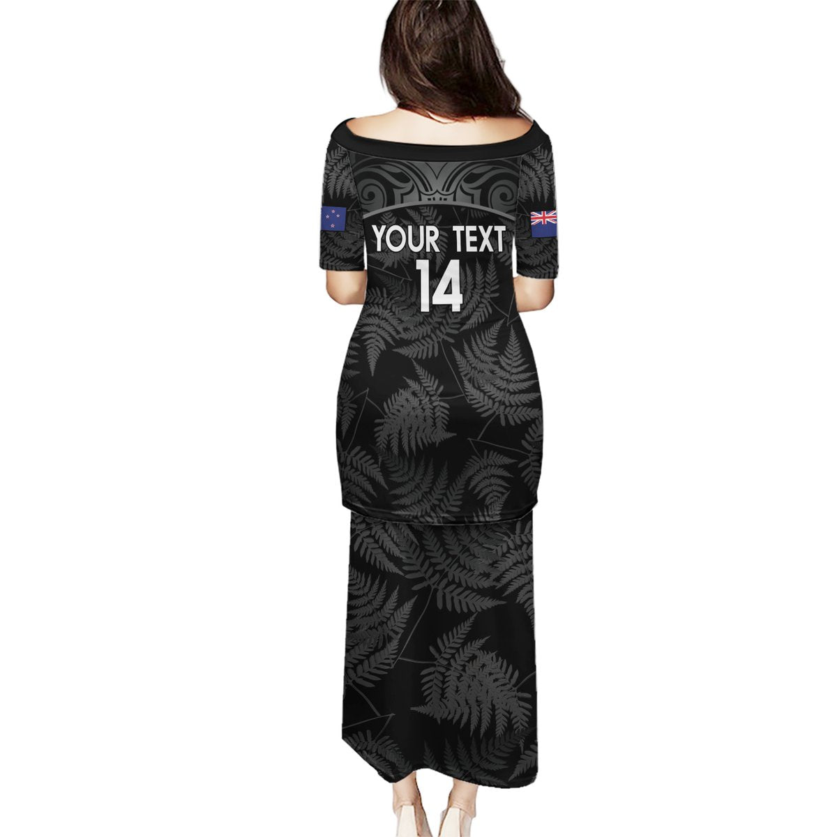 Custom New Zealand Silver Fern Football Puletasi Summer 2024 Olympic Go Aotearoa LT14 - Polynesian Pride