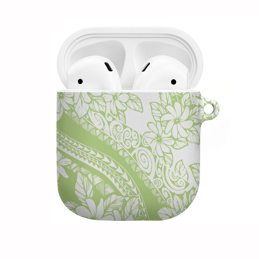 Polynesian Tiare Flower Sage Green Pastel AirPods Case LT14 Sage Green - Polynesian Pride