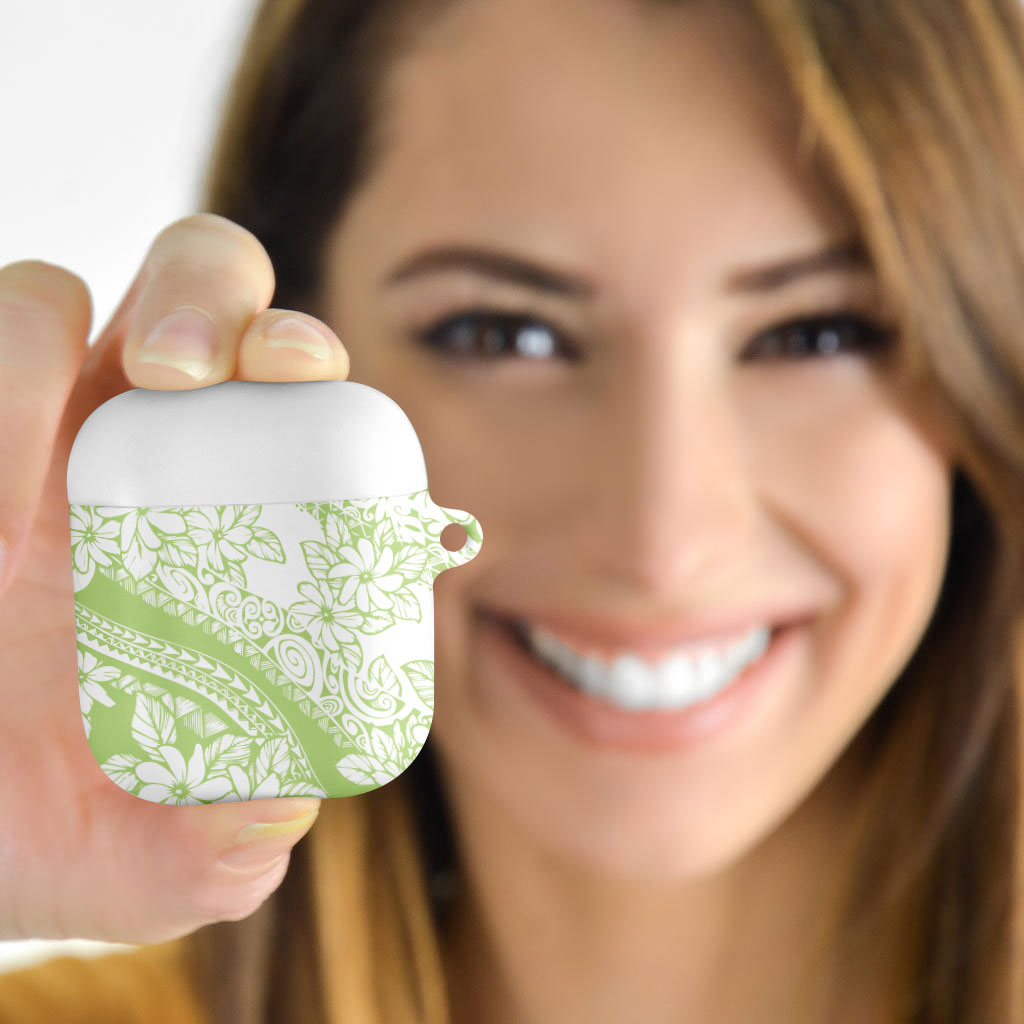 Polynesian Tiare Flower Sage Green Pastel AirPods Case LT14 - Polynesian Pride