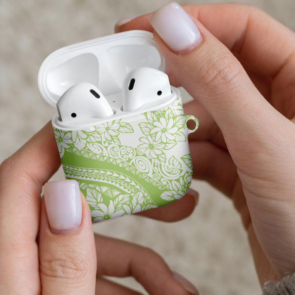 Polynesian Tiare Flower Sage Green Pastel AirPods Case LT14 - Polynesian Pride