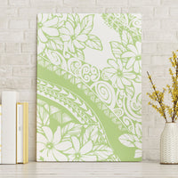 Polynesian Tiare Flower Sage Green Pastel Canvas Wall Art LT14 Without Frame Sage Green - Polynesian Pride