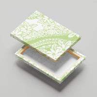 Polynesian Tiare Flower Sage Green Pastel Canvas Wall Art LT14 - Polynesian Pride