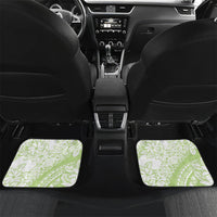Polynesian Tiare Flower Sage Green Pastel Car Mats