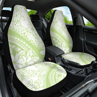 Polynesian Tiare Flower Sage Green Pastel Car Seat Cover LT14 One Size Sage Green - Polynesian Pride