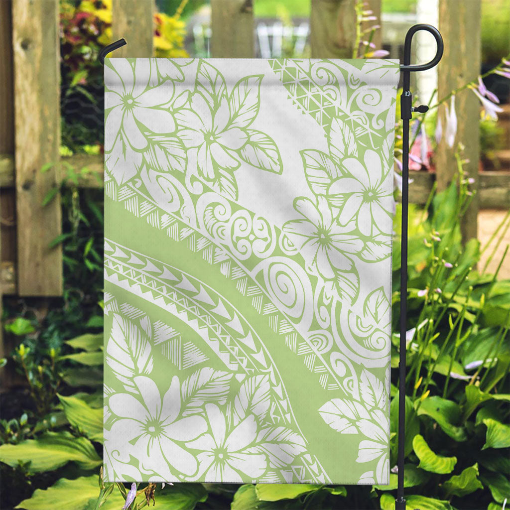 Polynesian Tiare Flower Sage Green Pastel Garden Flag LT14 Garden Flag Sage Green - Polynesian Pride