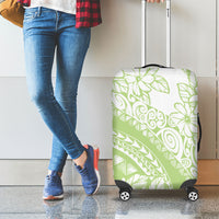 Polynesian Tiare Flower Sage Green Pastel Luggage Cover LT14 - Polynesian Pride