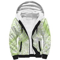Polynesian Tiare Flower Sage Green Pastel Sherpa Hoodie LT14 Unisex Sage Green - Polynesian Pride