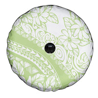 Polynesian Tiare Flower Sage Green Pastel Spare Tire Cover LT14 - Polynesian Pride