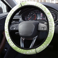 Polynesian Tiare Flower Sage Green Pastel Steering Wheel Cover LT14 - Polynesian Pride