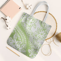 Polynesian Tiare Flower Sage Green Pastel Tote Bag LT14 White Strap One Size Sage Green - Polynesian Pride