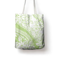 Polynesian Tiare Flower Sage Green Pastel Tote Bag LT14 - Polynesian Pride