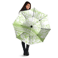 Polynesian Tiare Flower Sage Green Pastel Umbrella LT14 - Polynesian Pride