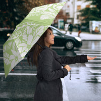 Polynesian Tiare Flower Sage Green Pastel Umbrella LT14 - Polynesian Pride