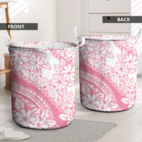 Polynesian Tiare Flower Pink Pastel Vibes Laundry Basket LT14 - Polynesian Pride