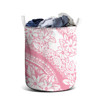Polynesian Tiare Flower Pink Pastel Vibes Laundry Basket LT14 - Polynesian Pride