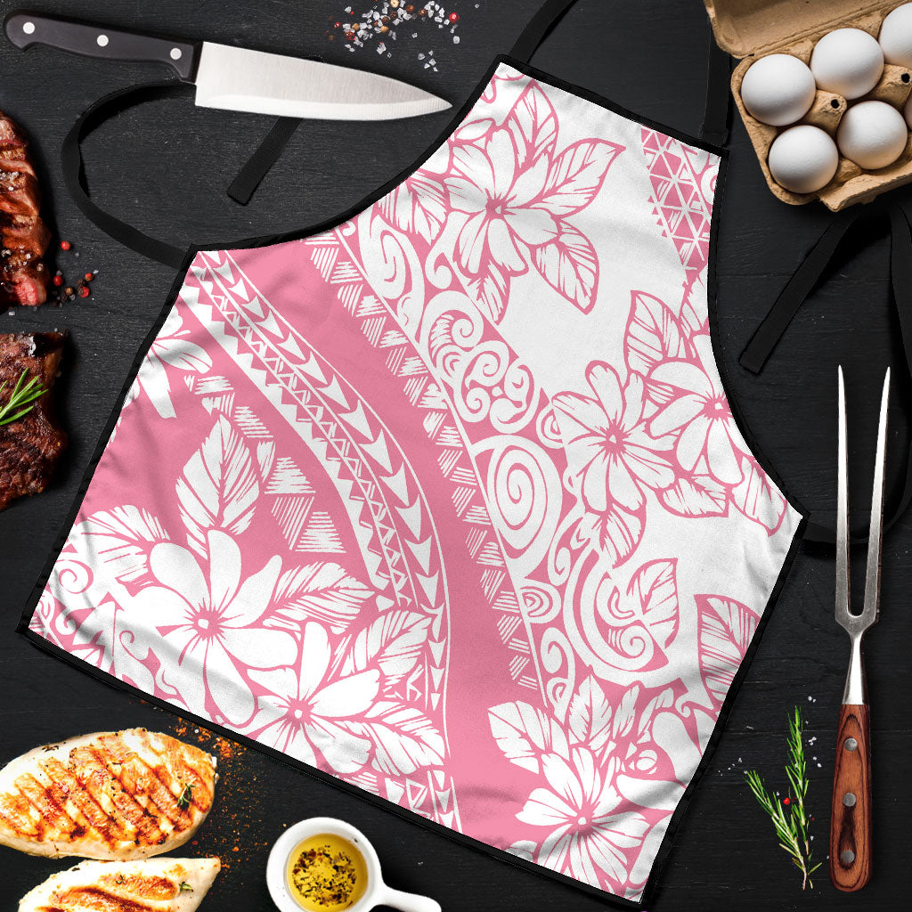 Polynesian Tiare Flower Pink Pastel Vibes Apron LT14 Pink - Polynesian Pride
