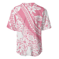 Polynesian Tiare Flower Pink Pastel Vibes Baseball Jersey LT14 - Polynesian Pride
