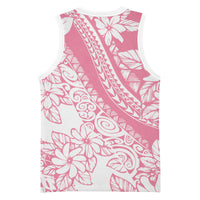 Polynesian Tiare Flower Pink Pastel Vibes Basketball Jersey LT14 - Polynesian Pride