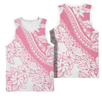 Polynesian Tiare Flower Pink Pastel Vibes Basketball Jersey LT14 - Polynesian Pride