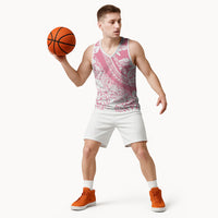 Polynesian Tiare Flower Pink Pastel Vibes Basketball Jersey LT14 - Polynesian Pride