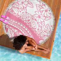 Polynesian Tiare Flower Pink Pastel Vibes Beach Blanket LT14 - Polynesian Pride