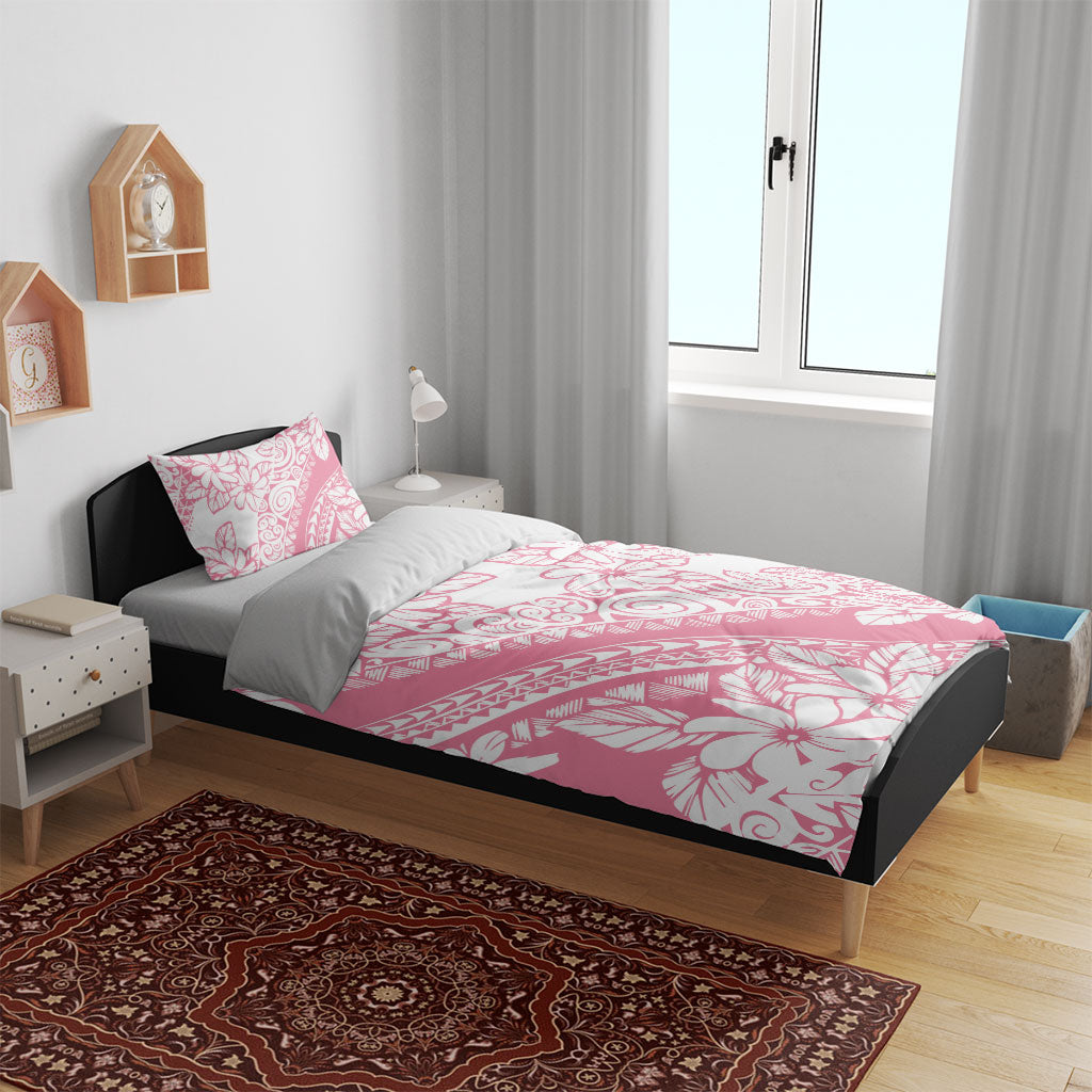 Polynesian Tiare Flower Pink Pastel Vibes Bedding Set LT14 - Polynesian Pride