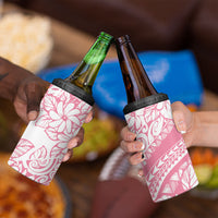 Polynesian Tiare Flower Pink Pastel Vibes 4 in 1 Can Cooler Tumbler LT14 - Polynesian Pride